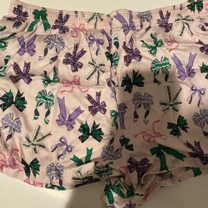 NWOT PINK Boxer Bow Shorts